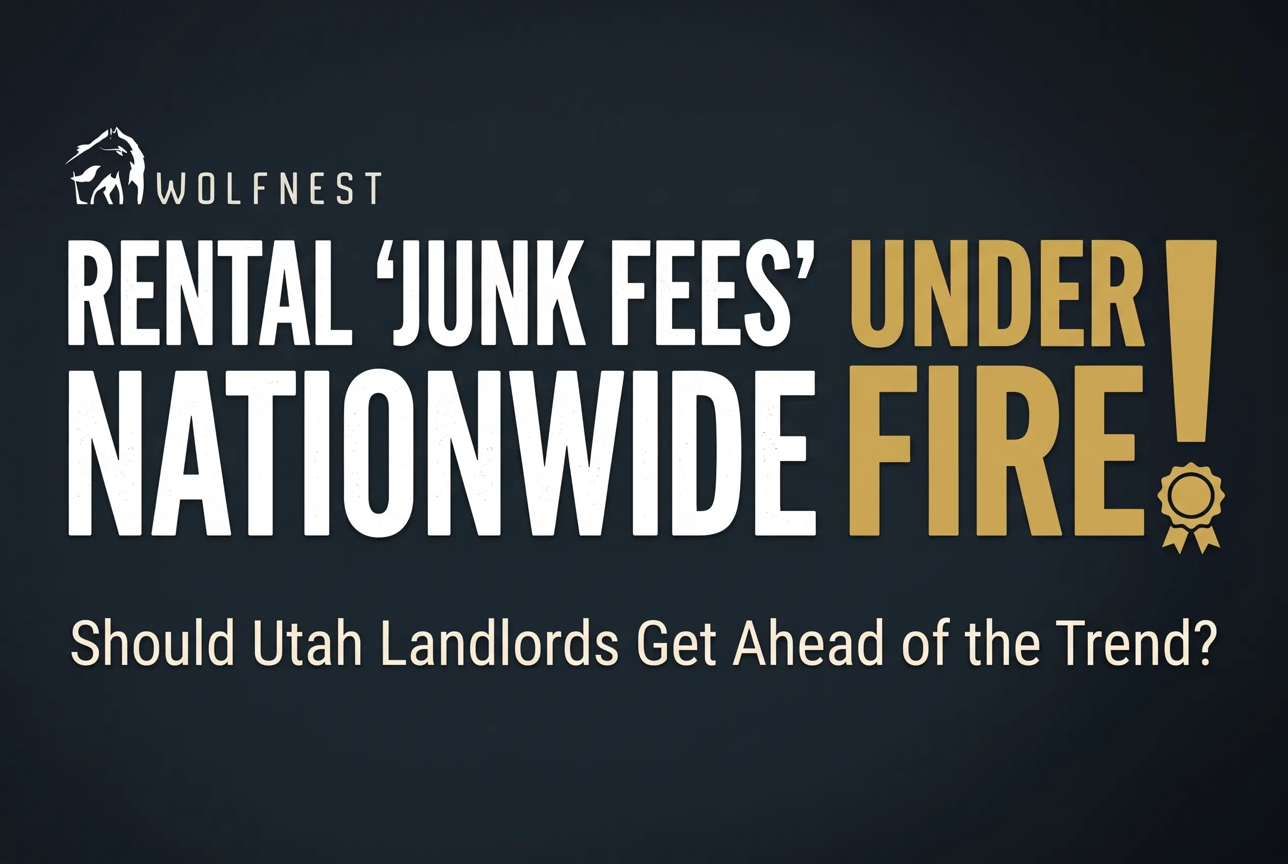 Rental 'Junk Fees' Are Under Fire Nationwide: Should Utah Landlords Get Ahead of the Trend?