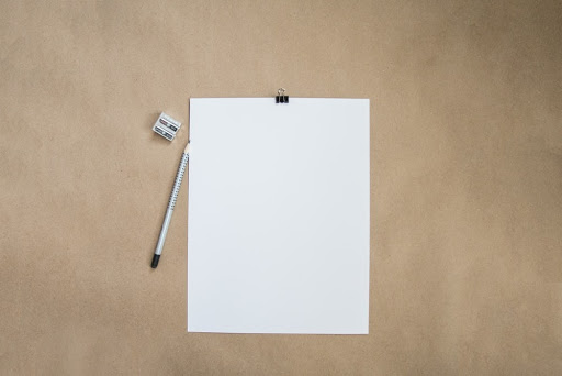 A blank piece of paper to make a list for choosing the right tenant. 